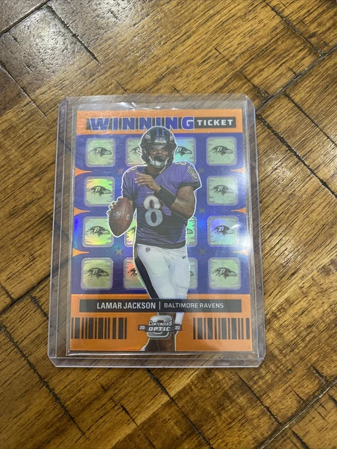 LAMAR JACKSON 2022 Contenders Optic Winning Ticket ORANGE  Prizm /50 SP