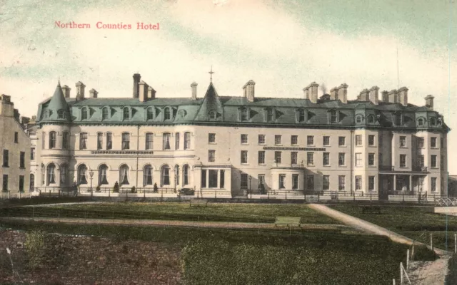 Vintage Postcard Northern Counties Hotel And Main Street Portrush Ireland