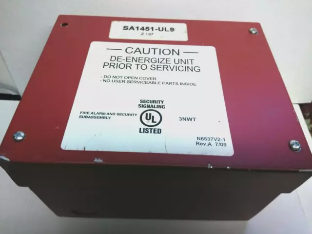 NEW Ademco - Honeywell security SA1451-UL9 Fire Alarm Transformer & Enclosure