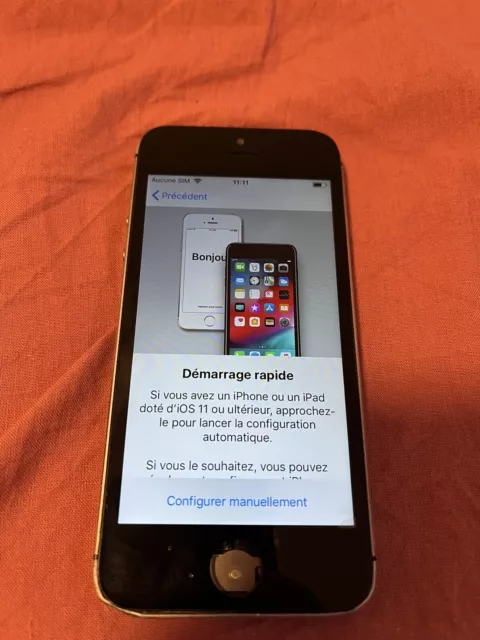 Apple iPhone 5s - 16 Go - Argent (Désimlocké) Pour Pièces