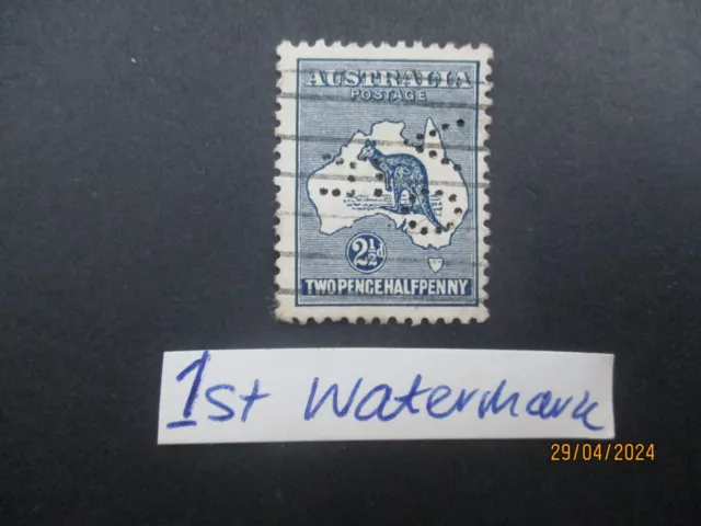 Kangaroo Stamps: 1st Watermark Used - Excellent Item, Must Have! (T6387)