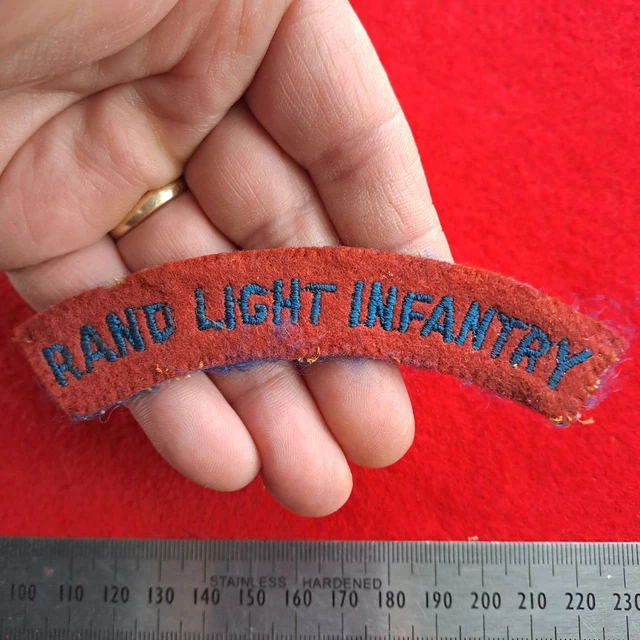 WW2 SOUTH AFRICAN UDF Rand Light Infantry Regiment Shoulder Title 6th ...