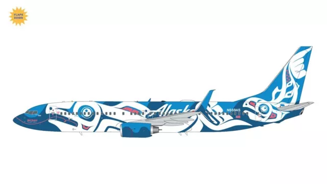 Gemini Jets Alaska Airlines Salmon Flaps Dow B737-800S 1:200 G2Asa1246F Preorder