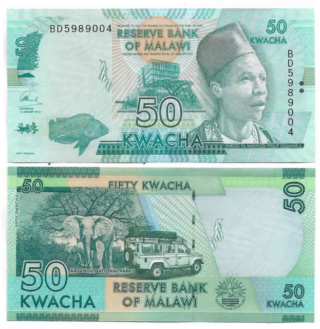 Malawi 50 Kwacha 2016 Banknote UNC P63c