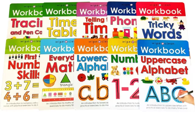 Wipe Clean Workbooks-Kids/Children Learning activity book  Pls read Description