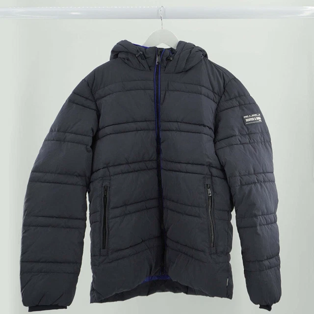 Scotch & Soda Hooded Primaloft Jacket in Navy Large