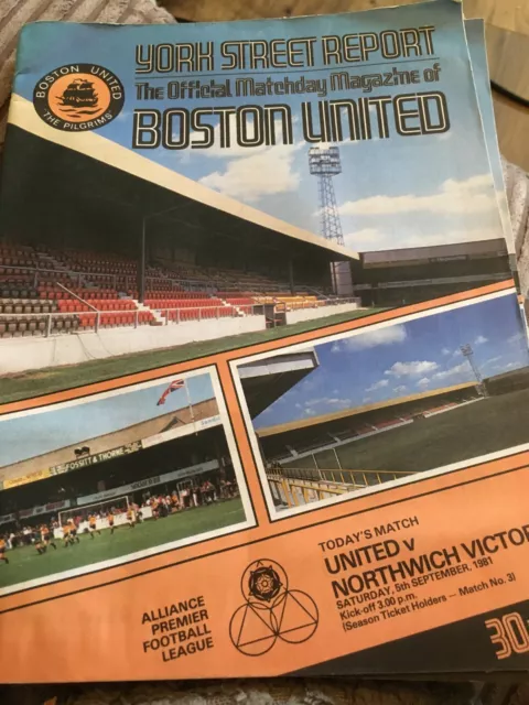 Boston United  1979/82 Home Programmes (You Select)