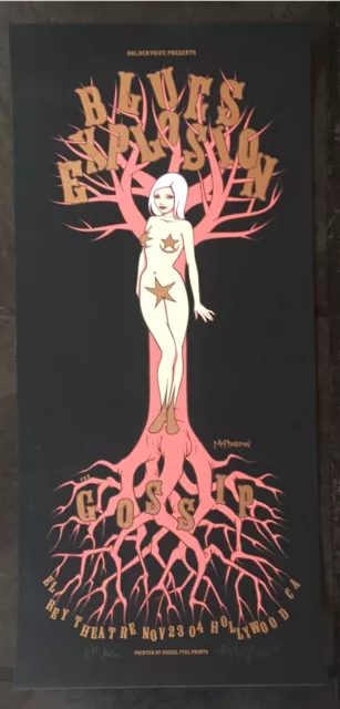 Rare Tara McPherson Blues Explosion LA 2004 S/N Silkscreen Concert Poster Rare Tara McPherson Blues Explosion LA 2004 S/N Silkscreen Concert Poster