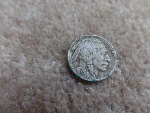 Old Collection American Coin 5 Cents  1936 D - 21mm.  Good Gift.