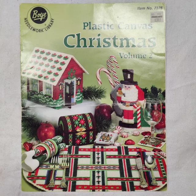 Vtg 1988 Christmas Projects For Plastic Canvas Vol 2 Needlepoint Book # 7376