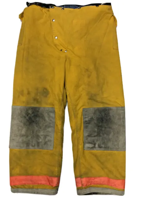 40x32 40L Janesville Lion Firefighter Turnout Bunker Pants Yellow Orange P1352