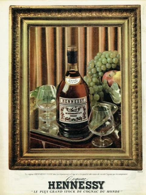 Publicité Advertising 0122  1959   cognac Hennessy  le plus grand stock VSOP