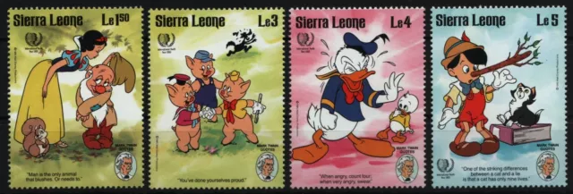 Sierra Leone 1985 - Mi-Nr. 854-857 ** - MNH - Walt Disney