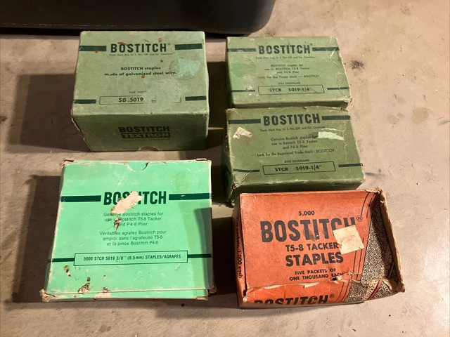 Bostitch Staples STCR 5019-3/8”  1/4”  1/2” 5 Boxes Staples NOS
