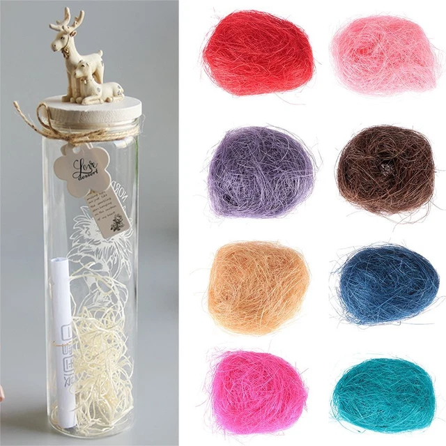 Accesorios de embalaje de corte decoración sisal suministros de envoltura caja de regalo relleno Raffia