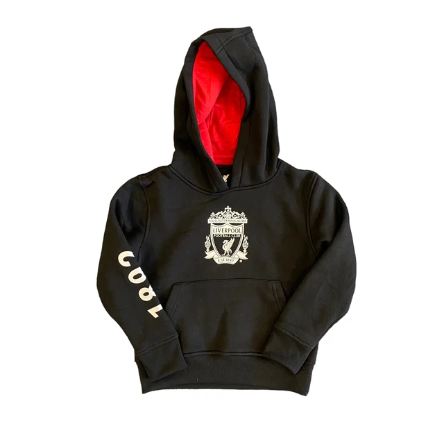 Felpa con cappuccio da calcio per bambini Liverpool (taglia 7-8y) Source Lab nera - nuova