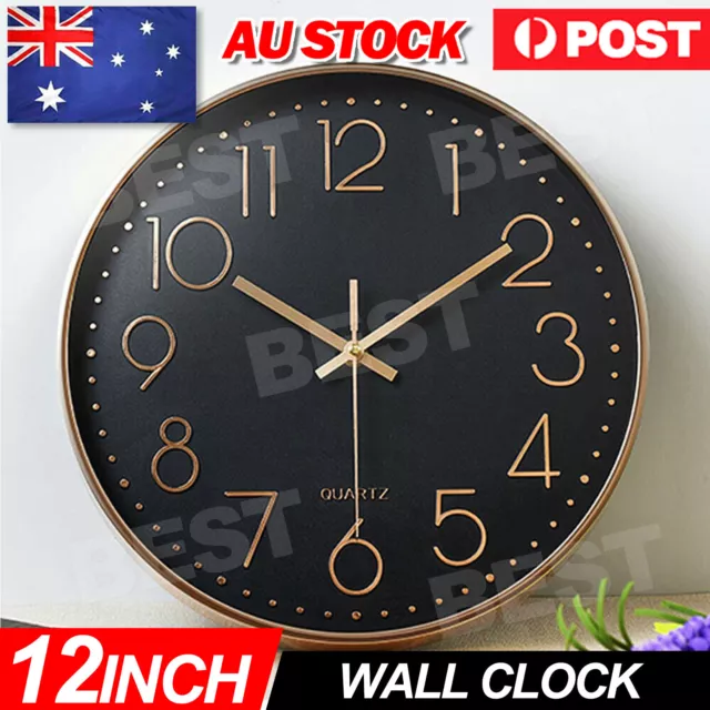 Wall Clock Quartz Round Square Wall Clock Silent Non-Ticking Battery Operated