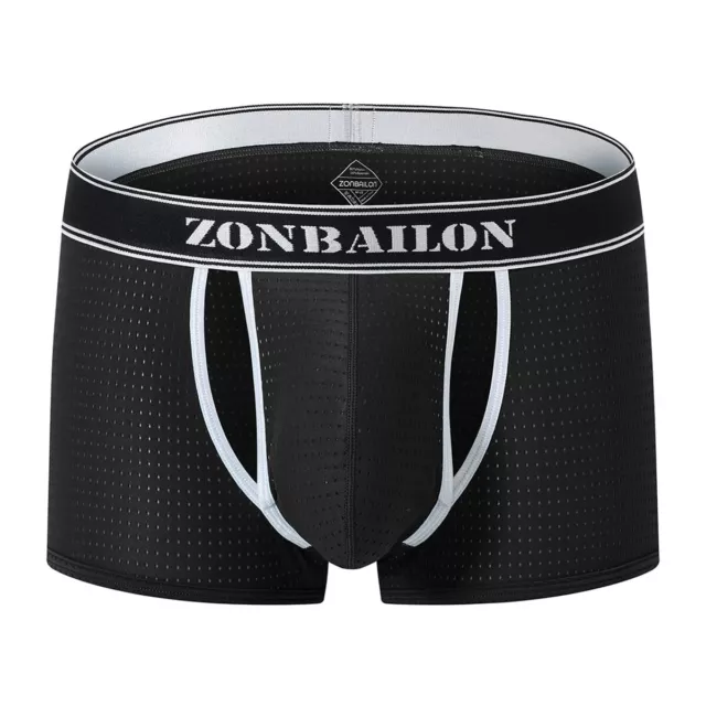 ZONBAILON MEN'S UNDERWEAR Breathable Nylon Mesh Sexy Hollow High
