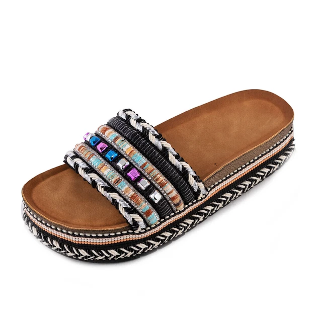 Sandales Femmes Toocool 8098-PL - Style Chapelet - Compensées - Confortables Pour L'été