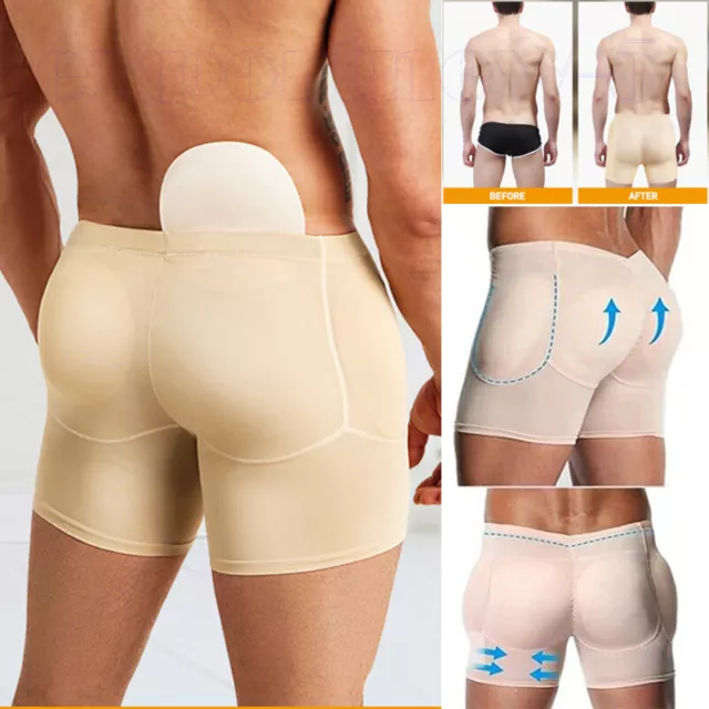 MENS PADDED PANTS Buttock Enhancer Shaper Butt Lifter Booty Bodyshorts  Underwear £19.79 - PicClick UK