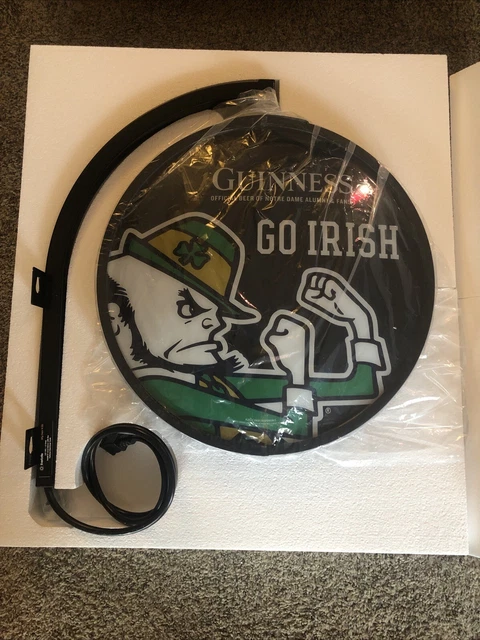 GUINNESS BEER NOTRE Dame Go Irish Pub Light Motion Sign!! New In Box £ ...