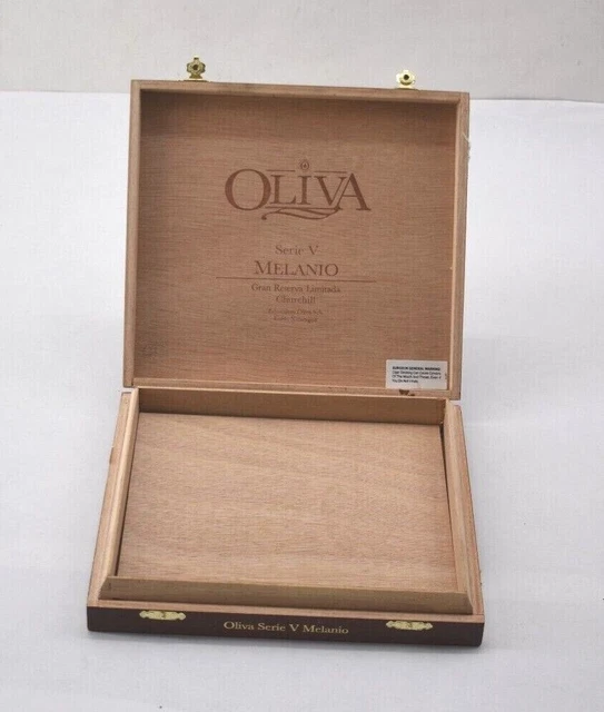 Oliva Serie V Melanio Churchill Cigar Case Holder Holds 10 Cigars Brown EMPTY