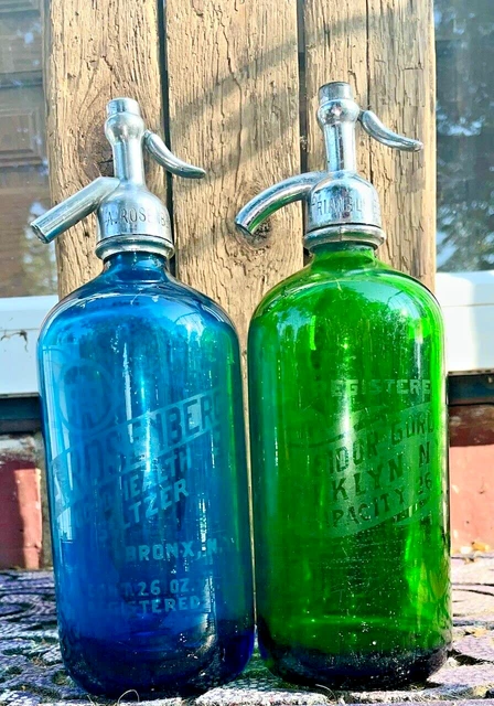 A.rosenberg & Triangle Vintage Seltzer Bottles From New York
