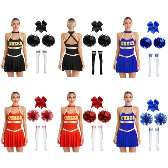 Womens Outfits Cosplay Costume Halter Uniform Show Dress Stage Performance