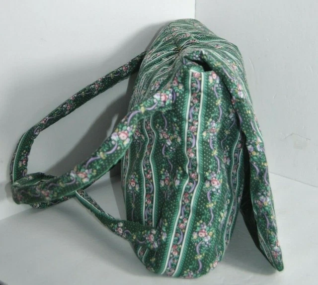 Day Pack, Nap Sack Flap Over Green Floral