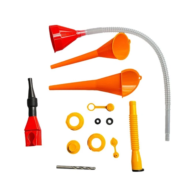 Gas Can Spout Gas Can Nozzle 1PCS Washer 2PCS Cap 4PCS Funnel 4inch/200mm Nozzle