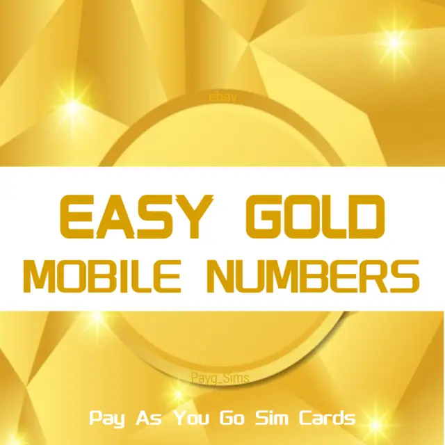 Gold Easy Mobile Number Memorable Golden Platinum Uk Pay As You Go Sim Card