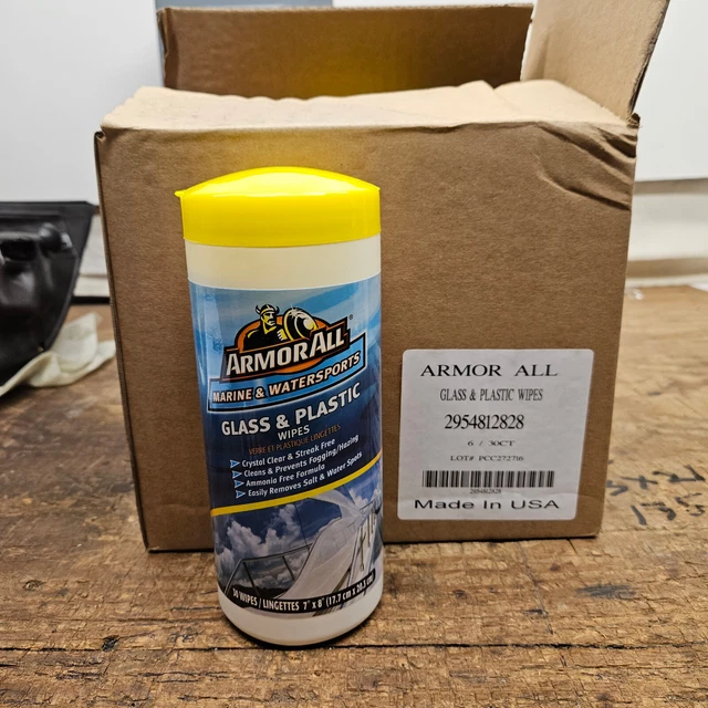 ARMORALL Glass $ Plastic Wipes #30, case of 6
