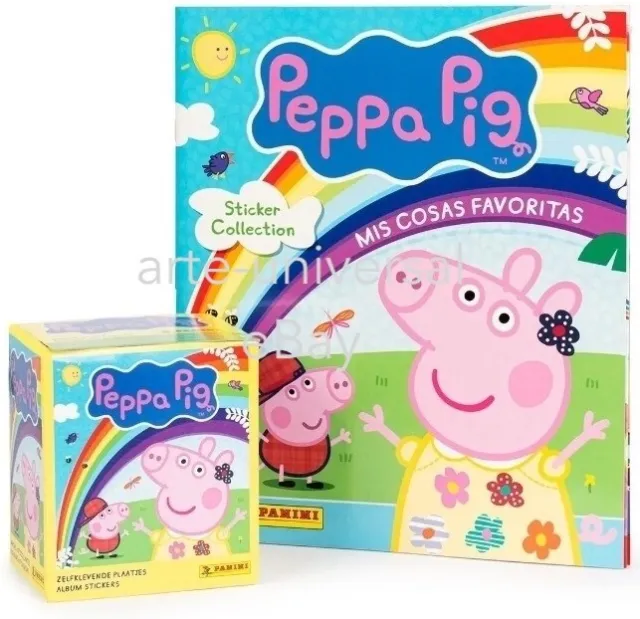 ALBUM & BOX 50 packs PEPPA PIG My favorite things Panini Sticker Collection 2021