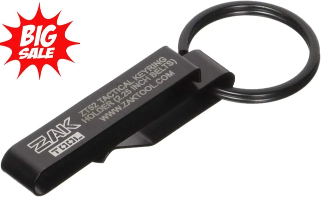 Police Zak Tool ZT55 Tactical Stealth Black Extreme Duty Key Ring Holder