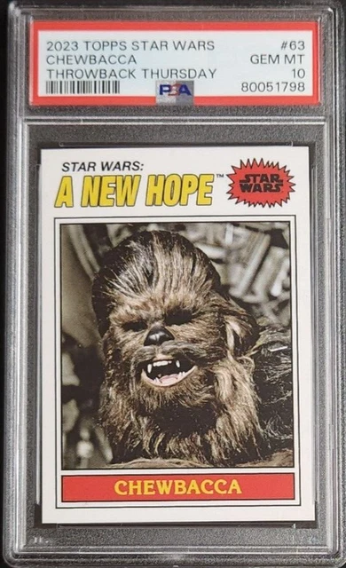 Chewbacca 2023 Topps Throwback Thursday Star Wars #63 PSA 10 GEM MT