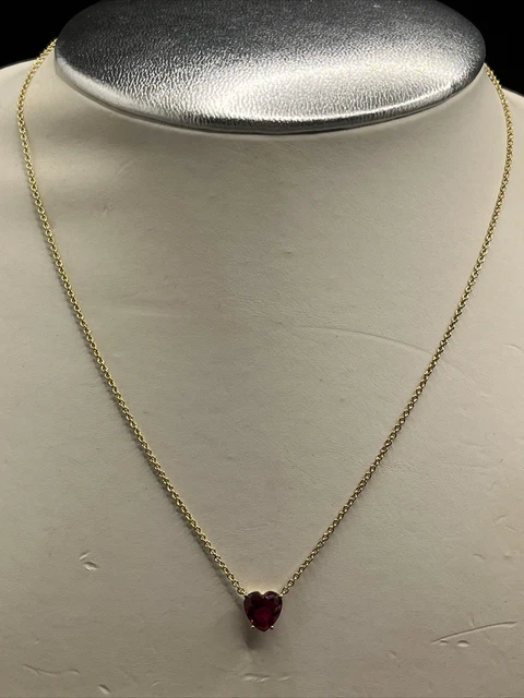 Nadri Modern Love Heart Pendant Necklace in Gold With Dark Pink NWT Nadri Modern Love Heart Pendant Necklace in Gold With Dark Pink NWT