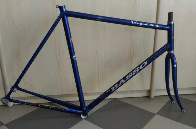 vintage Basso Viper telaio acciaio steel frameset 1995 NOS made in italy