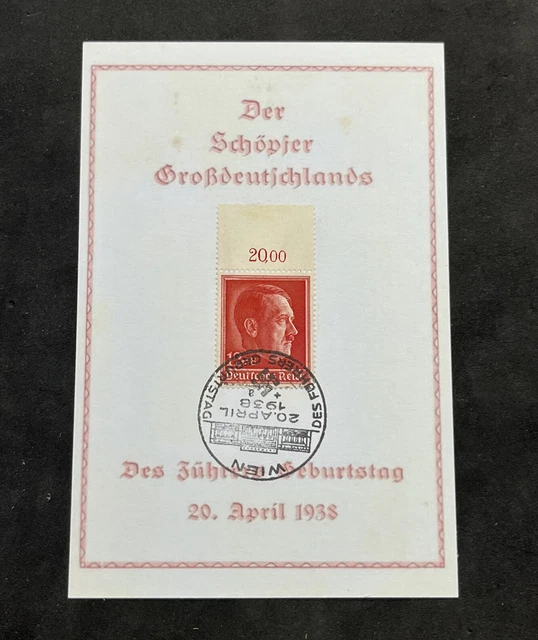 WW2 WWII NAZI German Third Reich Adolf Hitler 49th Birthday stamp w ...