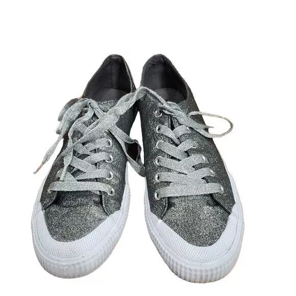 Mossimo Supply Co Shoes Silver Sparkle Sneakers Women's Size 8