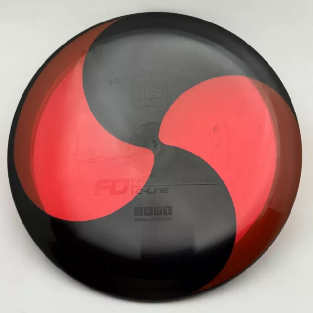 Discmania C-Line FD 171g disc golf fairway driver madhatter custom dye Red Black