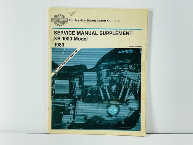 1983 Harley-Davidson XR-1000 Official Service Manual Supplement - 99484-83s