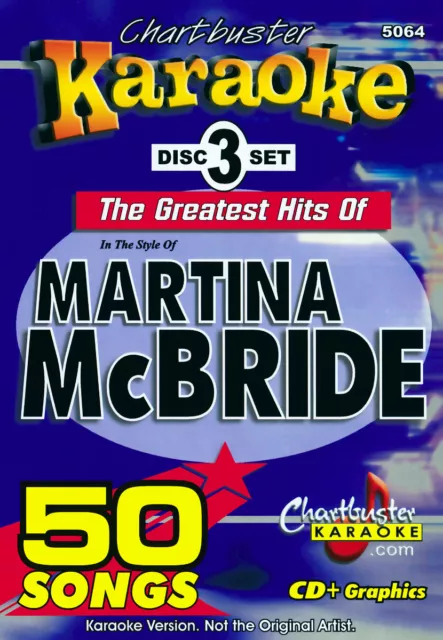 MARTINA McBRIDE Chartbuster Country Karaoke 5064 CD+G In Case With Song List