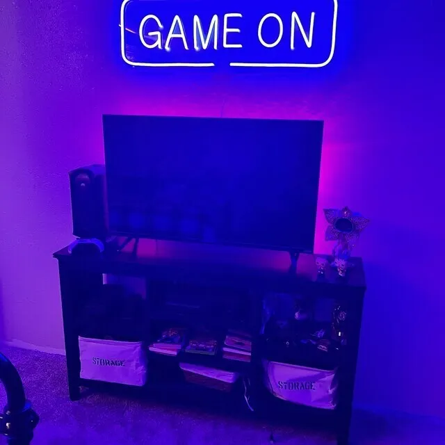 GAME ON Neon Sign,Game Room Wall Decor, Personalized Gifts,Home Bedroom Decor