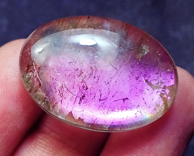Cabochon Opale De Feu Arc-en-ciel Naturel Doublet Certifié AAA 9 Carats - Inde