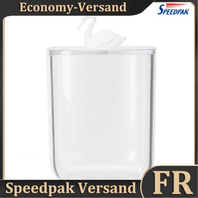 Clear Acrylic Storage Box Cotton Pad Swab Cosmetic Animal Case Washroom (B) Hot