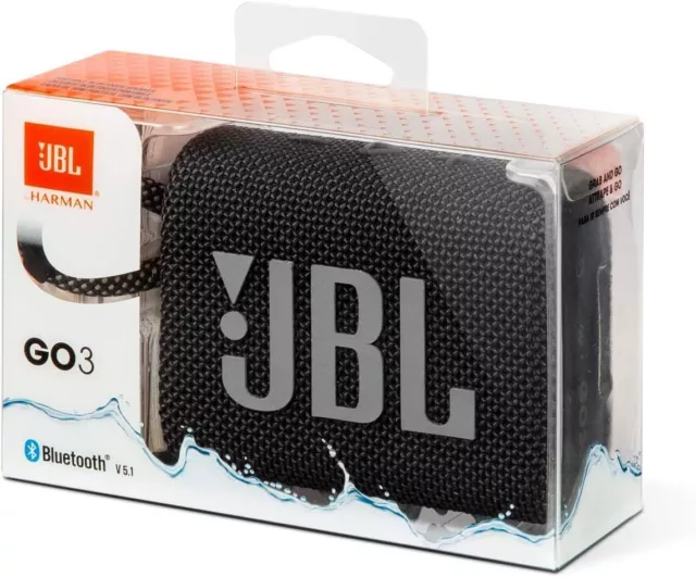 Cassa Speaker JBL GO 3 bluetooth portatile wireless impermeabile  Nero ✅