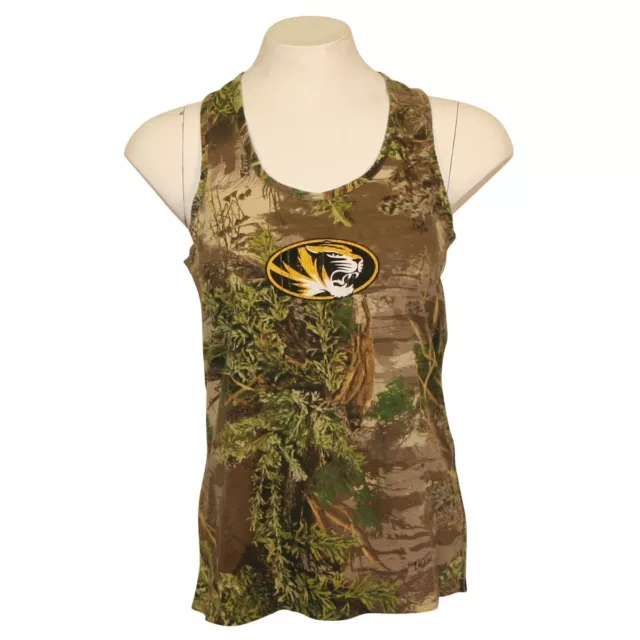 New! (Womens Ladies Medium) Missouri Mizzou Tigers Camo Realtree Tank Top Shirt