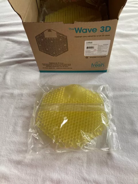 Fresh Products The Wave 3D Urinal Screen, Citrus, 10 Screens, 3WDS-F-0101060M-10
