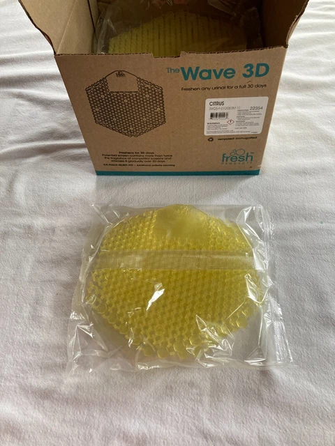 Fresh Products The Wave 3D Urinal Screen, Citrus, 10 Screens, 3WDS-F-0101060M-10