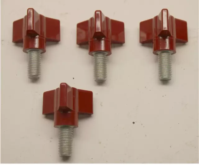 4-pack of Ammco 6854 Red Tri-Wing Knob for 3000, 4000 & 4100 Brake Lathe Knobs